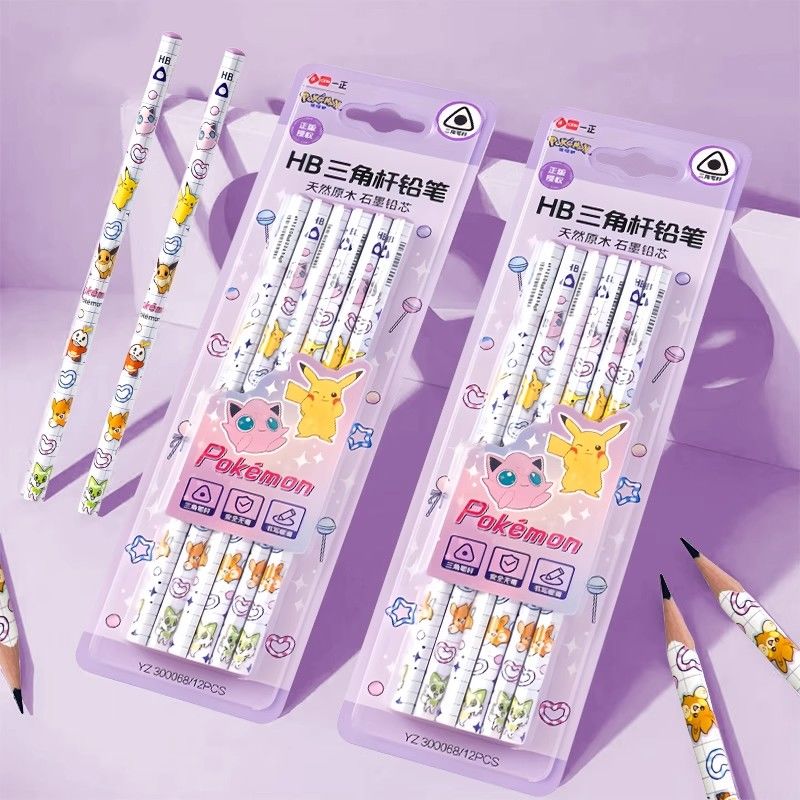 Supply Of Office Stationery - Pokémon Üçgen 2B Ahşap Kalemler Hafif
