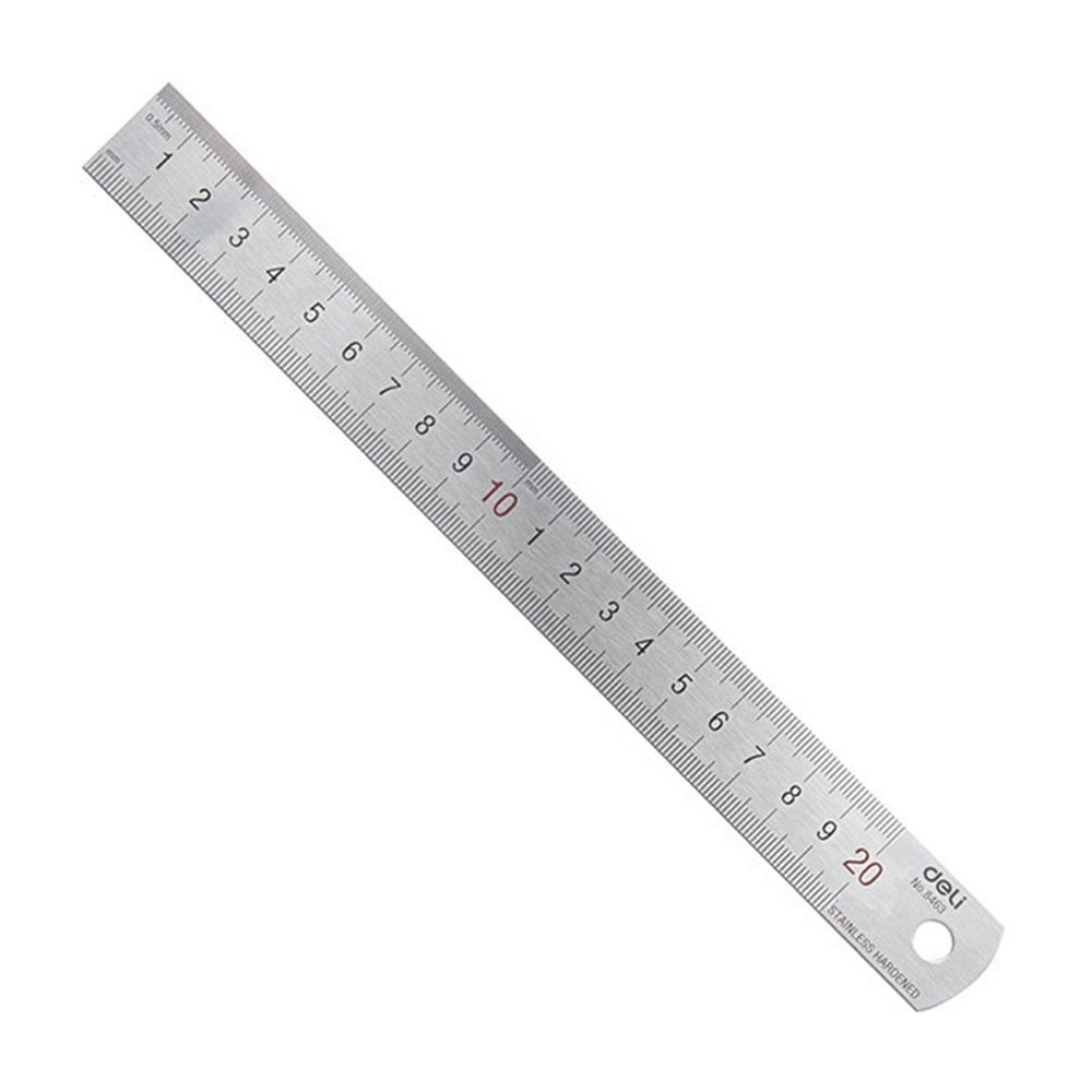 Stationery Office And School Supply Stores - Deli 20cm paslanmaz çelik Metal düz