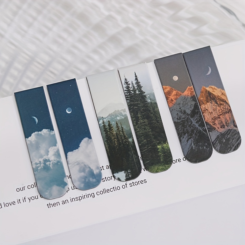 Bookmark Magnetic Clip - 2 adet Peyzaj Temalı Manyetik Imleri
