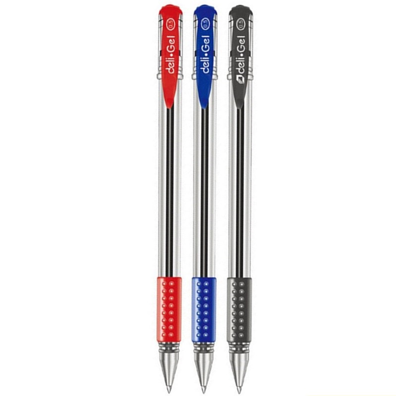 Stationery Office And School Supply Stores - Deli 0.5mm Siyah Kırmızı Mavi Mürekkep