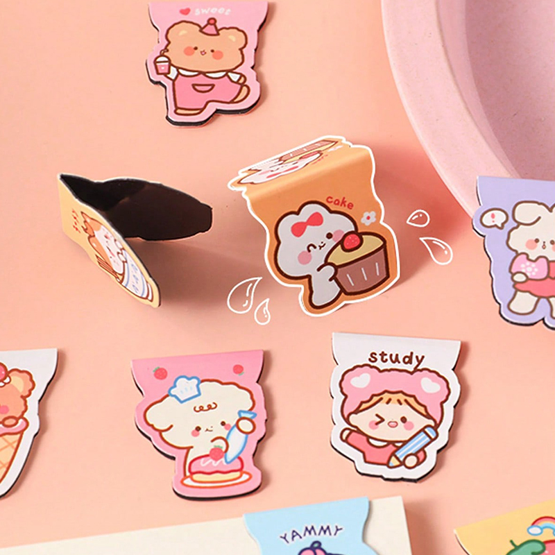 5 adet sevimli karikatür ayı m - Bookmark Magnetic Clip incelemesi ve fiyatı