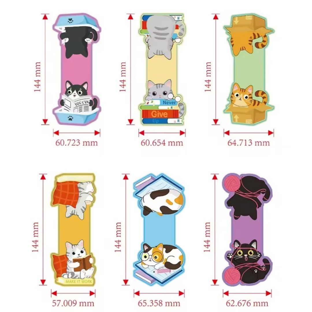 1 takım Yaratıcı Kedi Desenli  - Bookmark Magnetic Clip incelemesi ve fiyatı